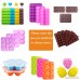 WARMWIND Silicone Gummy Bear Worm Molds Non-Stick Candy Molds FDA-Approved Chocolate Jelly Molds Dishwasher Safe 4 Bonus Droppers Blue Orange Green Purple(Set of 4) - B07CCGVWCH